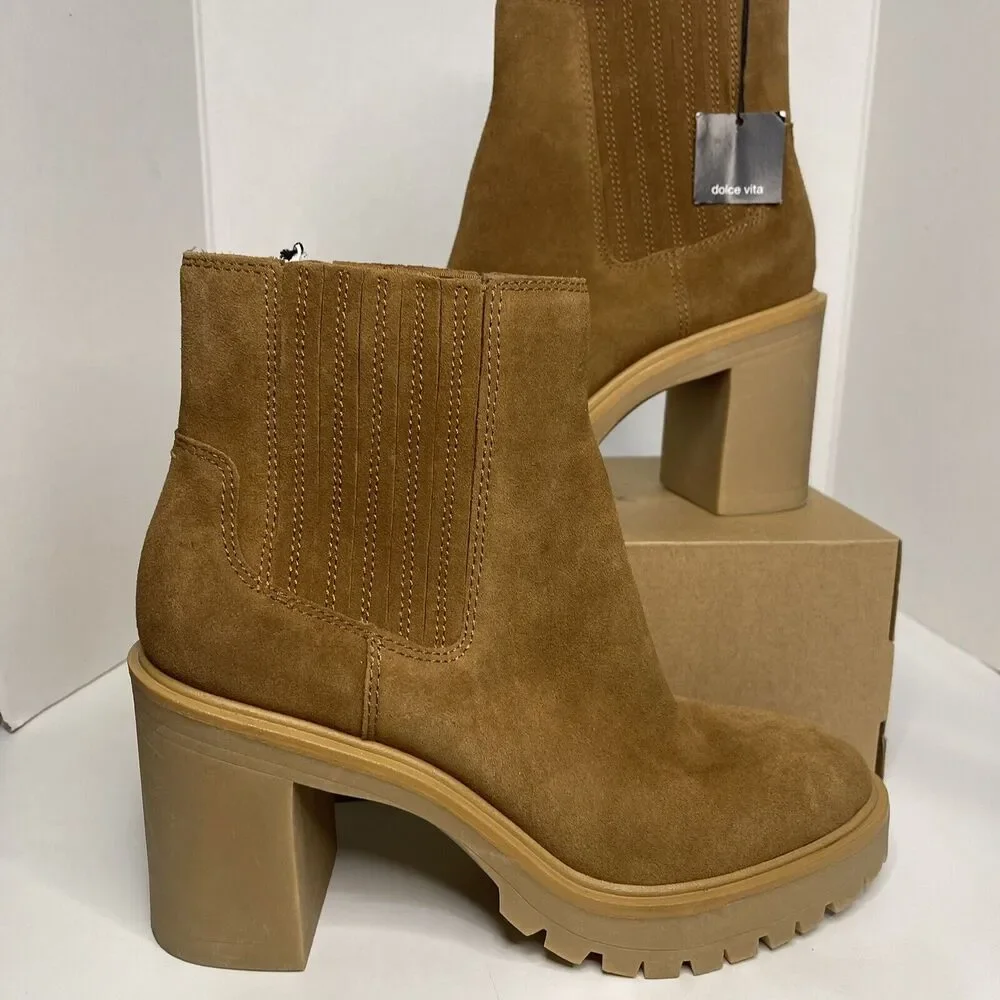 dolce vita caster h20 waterproof Suede bootie Brown Size 10 NWOB